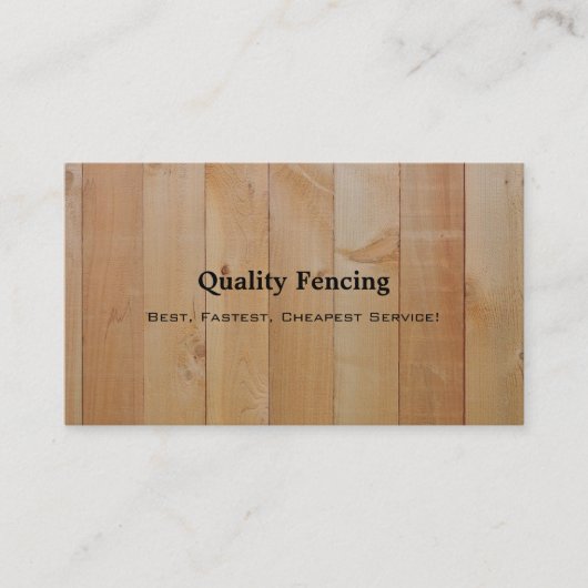 Zaun-Foto-Visitenkarte Visitenkarte (Vorderseite)