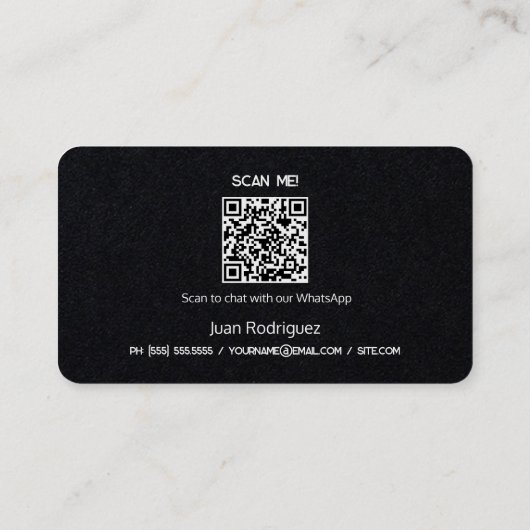 Zaun Gebäude Custom QR Visitenkarte (Rückseite)