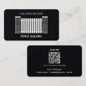 Zaun Gebäude Custom QR Visitenkarte (Vorne/Hinten)