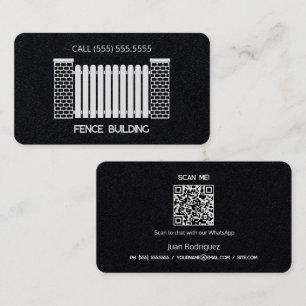 Zaun Gebäude Custom QR Visitenkarte