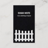 Zaun Gebäude und Reparatur Visitenkarte (Vorderseite)