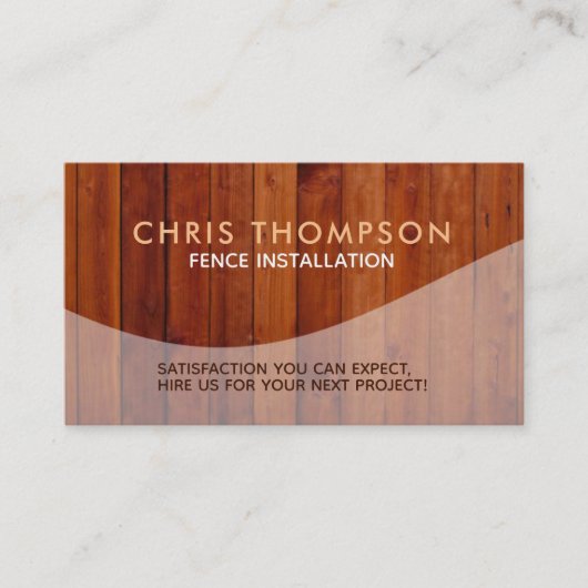 Zaun-Installations-Visitenkarten Visitenkarte (Vorderseite)