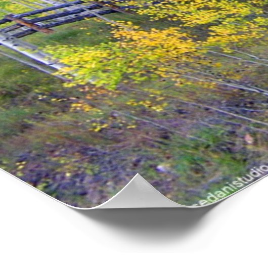 Zaun mit Aspens Poster (Ecke)