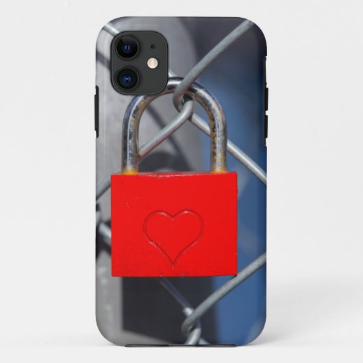 Zaun mit rotem Herzen Case-Mate iPhone Hülle (Rückseite)