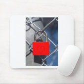 Zaun mit rotem Herzen Mousepad (Mit Mouse)