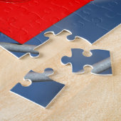 Zaun mit rotem Herzen Puzzle (Seite)