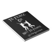 Zaun oder nicht, um dumme Fragen abzuwehren Notizblock (angewinkelt)