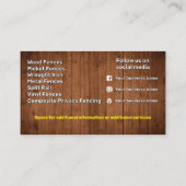 Zaun-Service-Visitenkarte Visitenkarte (Rückseite)