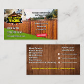 Zaun-Service-Visitenkarte Visitenkarte (Vorne/Hinten)