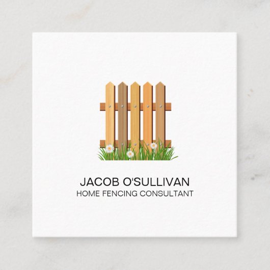 Zaun-Sicherheit Quadratische Visitenkarte (Vorderseite)