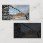 Zaun Snowy Barbwire Visitenkarte (Vorne/Hinten)