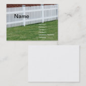 Zaun Visitenkarte (Vorne/Hinten)
