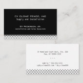 Zaun Visitenkarte (Vorne/Hinten)