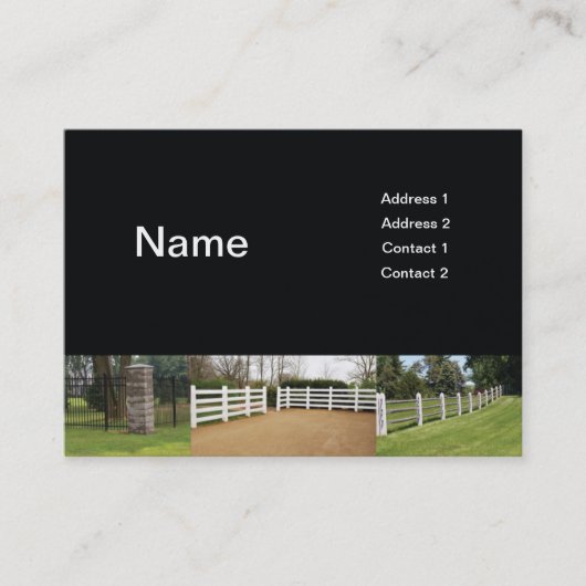 Zäune Visitenkarte (Vorderseite)