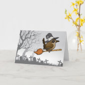 Zaunkönig-Hexe Karte (Gelbe Blume)