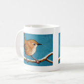 ZAUNKÖNIG IM ÖL-PASTELL KAFFEETASSE (Vorderseite Links)