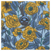 Zaunkönig in den Rosen Stoff (Muster)