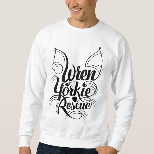 Zaunkönig Yorkie Rettung Sweatshirt (Vorderseite)