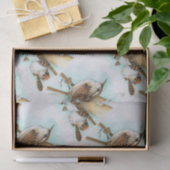 Zaunkönige und KatzeSchwanz Seidenpapier (Geschenk)