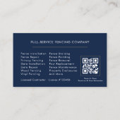 Zaunreparatur Zaun QR-Code Visitenkarte (Rückseite)