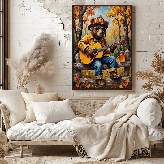 Zaunseitiger Feuerwehrmann: Der goldene Felsvorspr Poster