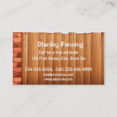 Zäunungszäune benutzerdefiniert visitenkarte (Vorderseite)