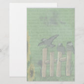 Zaunvögel Briefpapier (Vorne/Hinten)