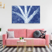 Zaunzweige - Zyanotypeneffekt Leinwanddruck (Insitu (Wohnzimmer))