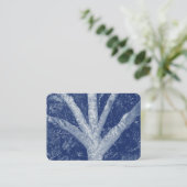 Zaunzweige - Zyanotypeneffekt Visitenkarte (Stehend Vorderseite)