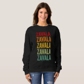 Zavala County Texas Regenbogen-Textdesign Sweatshirt (Vorne ganz)