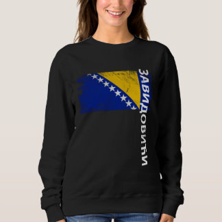 Zavidovici Bosnien-Flagge für bosnische Männer Fra Sweatshirt
