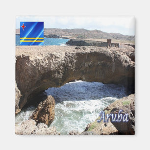 zAW009 ARUBA, Baby Natural Bridge, Kühlschrank Magnet