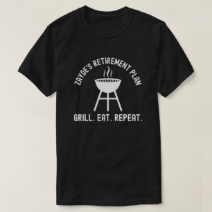 Zaydes Rentenplan Grill Essen Wiederholen Opa T-Shirt