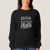 ZAYLA wird von Pflanze mit Personalisiertem Gesche Sweatshirt (Vorderseite)