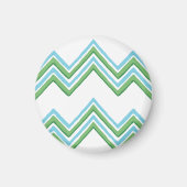 Zaza Chevron Wave in Green and Aqua Magnet (Vorne)