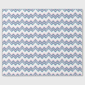 Zaza Chevron Wave in Pink and Deep Aqua Geschenkpapier (Flach)