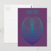 Zazen lotus postkarte (Vorne/Hinten)