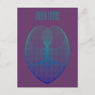 Zazen lotus postkarte