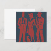 Zazous Gift Tag Einladung (Vorne/Hinten)