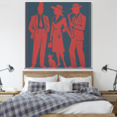 Zazous Gift Tag Leinwanddruck (Insitu (Schlafzimmer))