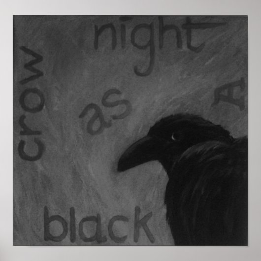 Zazzkrähe Poster (Vorne)