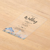 Zazzle Akryllische Hochzeit lädt Berge ein Winter Acryleinladungen (Ablage )