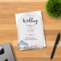Zazzle Akryllische Hochzeit lädt Berge ein Winter