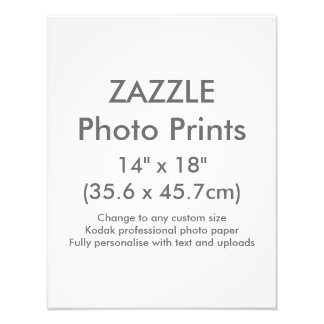 Zazzle Benutzerdefiniert 14" x 18" Foto Druckvorla