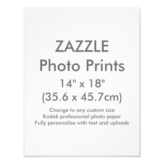 Zazzle Benutzerdefiniert 14" x 18" Foto Druckvorla (Vorne)