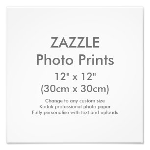 Zazzle Benutzerdefinierte 12" x 12" Foto Druckvorl