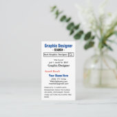 Zazzle Business Card Visitenkarte (Stehend Vorderseite)