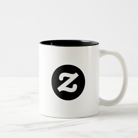 Zazzle CircleZ Zweifarbige Tasse (Rechts)