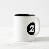 Zazzle CircleZ Zweifarbige Tasse (VorderseiteRechts)
