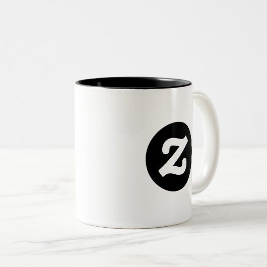 Zazzle CircleZ Zweifarbige Tasse (VorderseiteRechts)